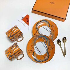 Кофейная пара с ложечками Hermes